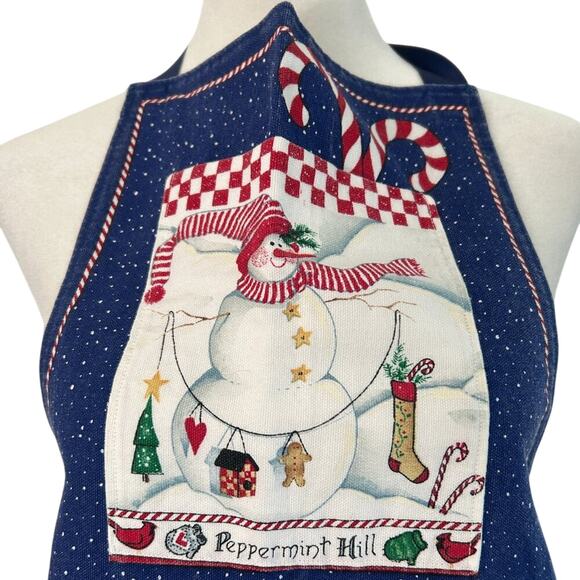 Set of 2 handmade snowman aprons - Picture 2 of 3